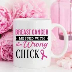 Magenta Shadow TABLE & DRINKWARE Breast Cancer Coffee Mug