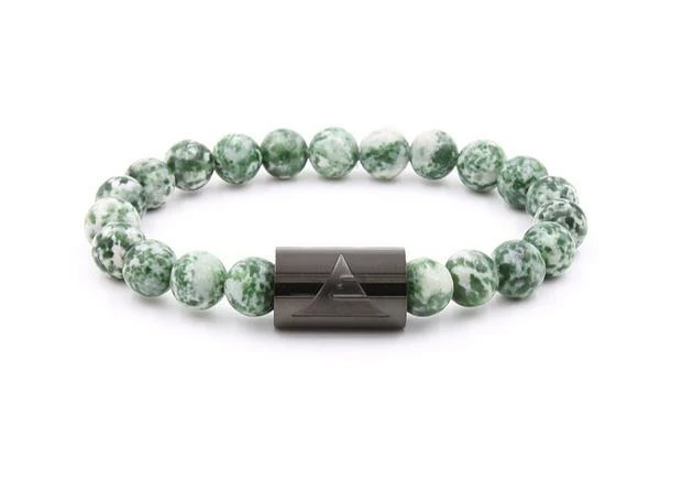 Everwood Company Green Tree Agate Beaded Bracelet 2 Everwood Company Green Tree Agate Beaded Bracelet