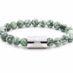 Everwood Company Green Tree Agate Beaded Bracelet 5 Everwood Company Green Tree Agate Beaded Bracelet