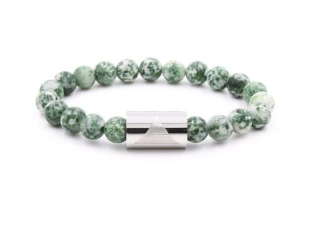 Everwood Company Green Tree Agate Beaded Bracelet 3 Everwood Company Green Tree Agate Beaded Bracelet