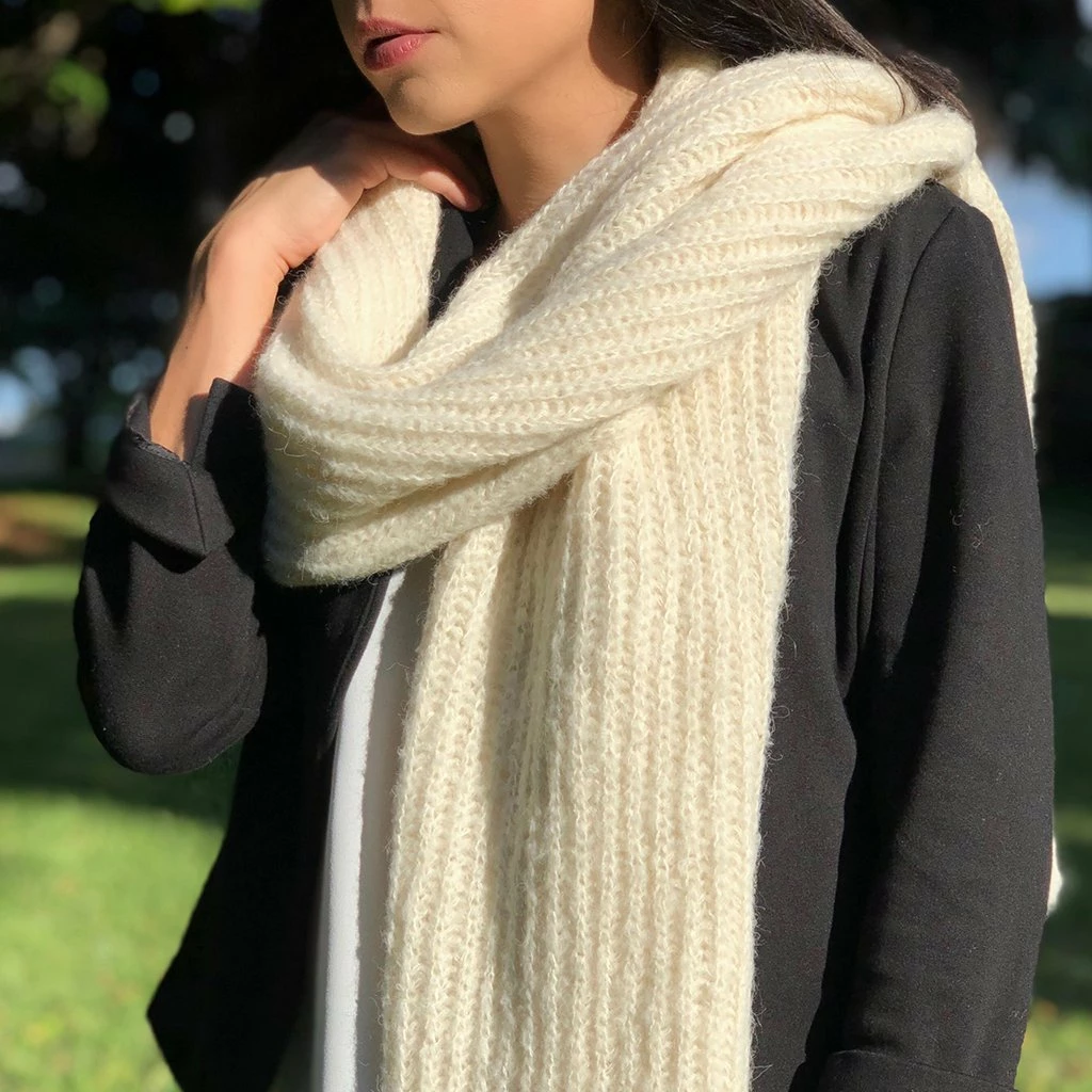 Ariel Chunky Snow Knit Alpaca Scarf JEWELRY & ACCESSORIES 2 Ariel Chunky Snow Knit Alpaca Scarf JEWELRY & ACCESSORIES