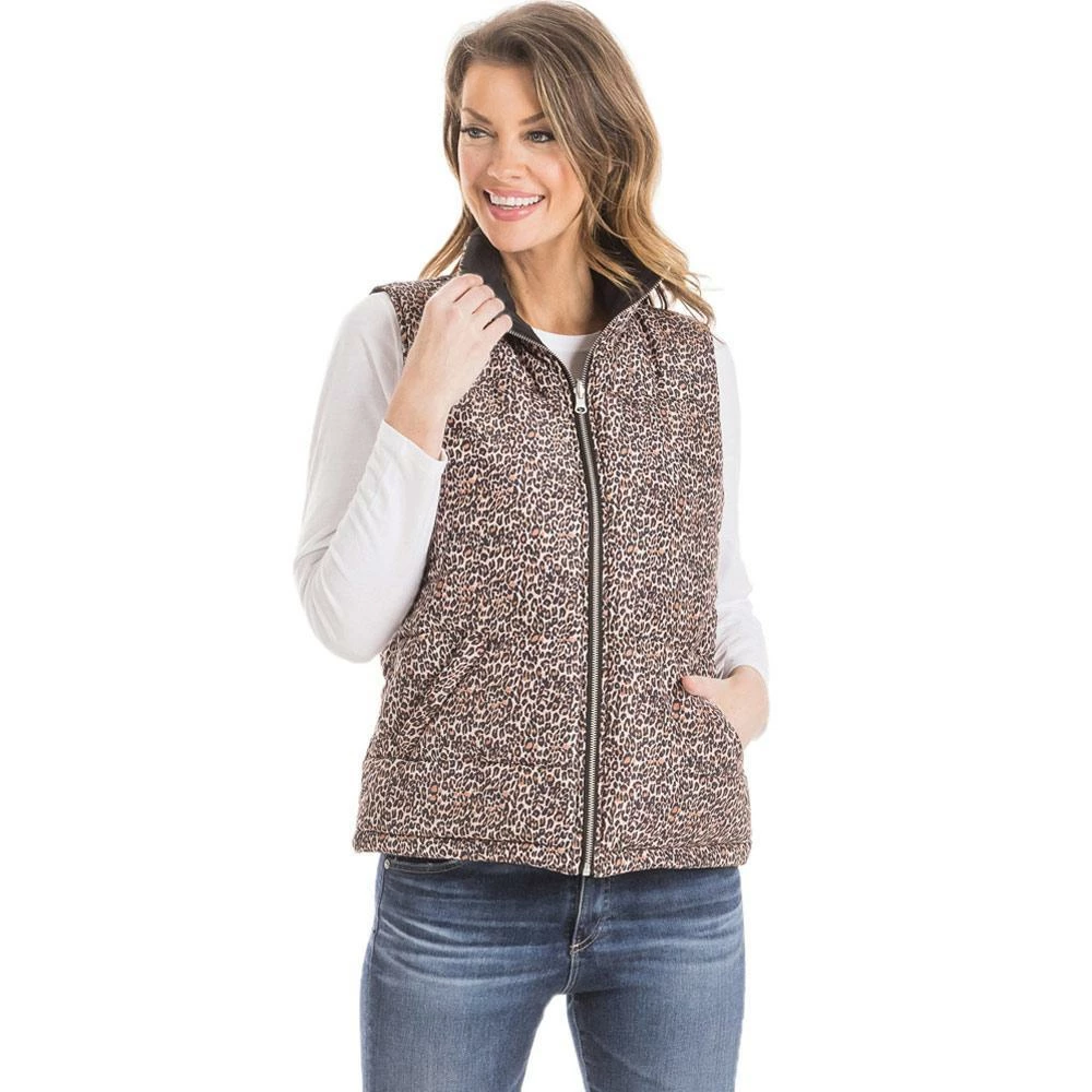 Katydid Leopard Reversible Puffer Vest With Pockets TEES, TOPS & PULLOVERS 1 Katydid Leopard Reversible Puffer Vest With Pockets TEES, TOPS & PULLOVERS