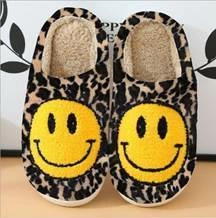Katydid SLIPPERS & FOOTWEAR Leopard Happy Face Slippers