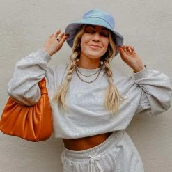 Katydid CAPS & HATS Light Blue Corded Bucket Hat