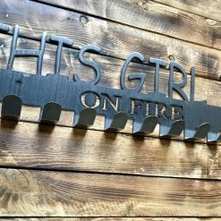 Precision Metal Art Window, Wall & Art This Girl Is On Fire Medal Hanger