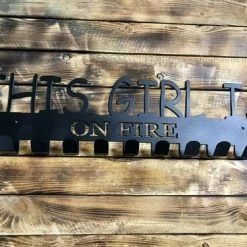 Precision Metal Art Window, Wall & Art This Girl Is On Fire Medal Hanger
