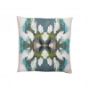 Laura Park Designs Peacock Blue Linen Cotton Pillow BED & SOFA