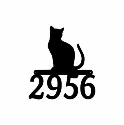 Precision Metal Art Cat Address Metal Sign