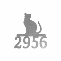 Precision Metal Art Cat Address Metal Sign