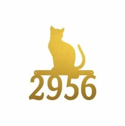 Precision Metal Art Cat Address Metal Sign