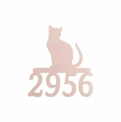 Precision Metal Art Cat Address Metal Sign