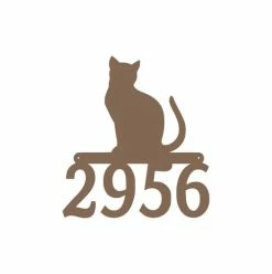Precision Metal Art Cat Address Metal Sign