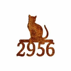 Precision Metal Art Cat Address Metal Sign