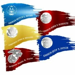 Precision Metal Art Personalized Military Branch Tattered Flag Art