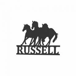 Precision Metal Art Running Horse Monogram