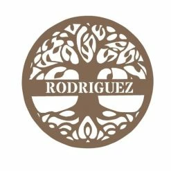 Precision Metal Art Window, Wall & Art Tree Of Life Monogram