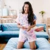 Katydid WOMEN'S LOUNGE & SWIM WEAR Pink And Blue Tie Dye Loungewear Set