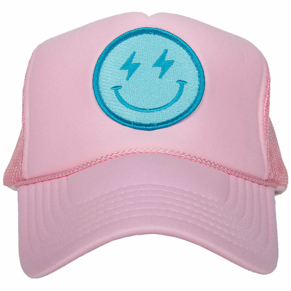 Katydid Turquoise Lightning Happy Face Foam Trucker Hat CAPS & HATS 5 Katydid Turquoise Lightning Happy Face Foam Trucker Hat CAPS & HATS