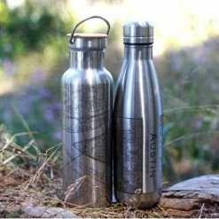 Jace Engraved Insulated Map Bottle - Plano Drinkware