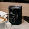 Jace Drinkware Engraved Insulated Matte Black Map Cup - Plano