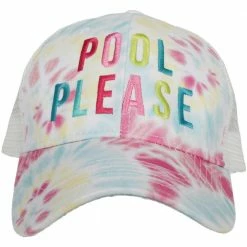 Katydid Pool Please Tie Dye Trucker Hat