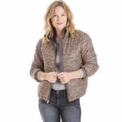 Katydid Leopard Reversible Puffer Jacket TEES, TOPS & PULLOVERS
