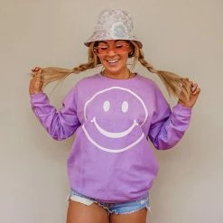 Katydid Happy Face Corded Sweatshirt TEES, TOPS & PULLOVERS