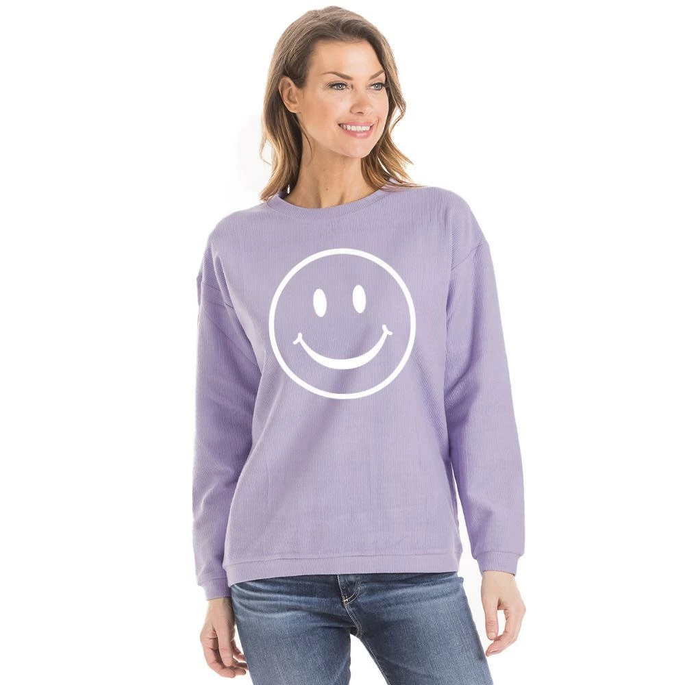 Katydid Happy Face Corded Sweatshirt TEES, TOPS & PULLOVERS 3 Katydid Happy Face Corded Sweatshirt TEES, TOPS & PULLOVERS