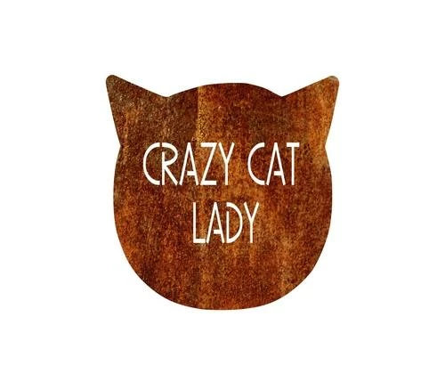 Precision Metal Art Crazy Cat Lady Sign Window, Wall & Art 5 Precision Metal Art Crazy Cat Lady Sign Window, Wall & Art