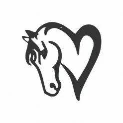 Precision Metal Art Horse Heart Metal Sign