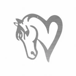 Precision Metal Art Horse Heart Metal Sign