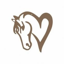 Precision Metal Art Horse Heart Metal Sign