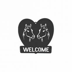 Precision Metal Art Window, Wall & Art Horse Welcome Sign