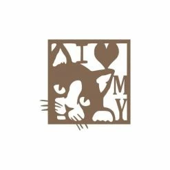 Precision Metal Art Window, Wall & Art I Love My Cat Metal Wall Art