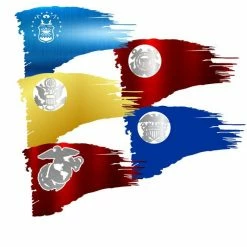 Precision Metal Art Military Branch Tattered Flag Wall Art