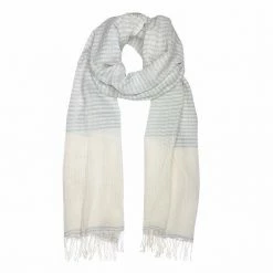 Ariel JEWELRY & ACCESSORIES Airy Cotton Stripe Scarf
