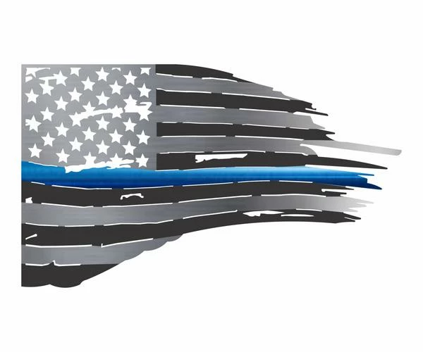 Precision Metal Art Window, Wall & Art Thin Line Tattered Flag 2 Precision Metal Art Window, Wall & Art Thin Line Tattered Flag