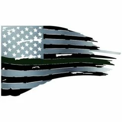 Precision Metal Art Window, Wall & Art Thin Line Tattered Flag 9 Precision Metal Art Window, Wall & Art Thin Line Tattered Flag