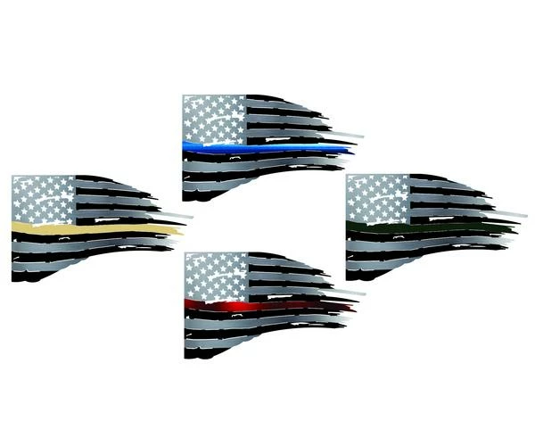 Precision Metal Art Window, Wall & Art Thin Line Tattered Flag 1 Precision Metal Art Window, Wall & Art Thin Line Tattered Flag