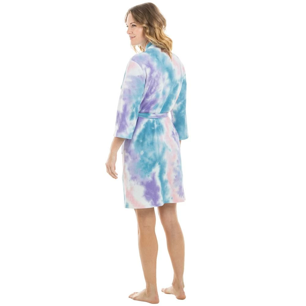 Katydid WOMEN'S LOUNGE & SWIM WEAR Teal, Purple, And Peach Tie Dye Women's Robe 4 Katydid WOMEN'S LOUNGE & SWIM WEAR Teal, Purple, And Peach Tie Dye Women's Robe