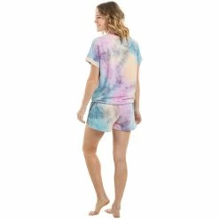 Katydid Fuchsia, Teal, And Yellow Tie Dye Loungewear Set