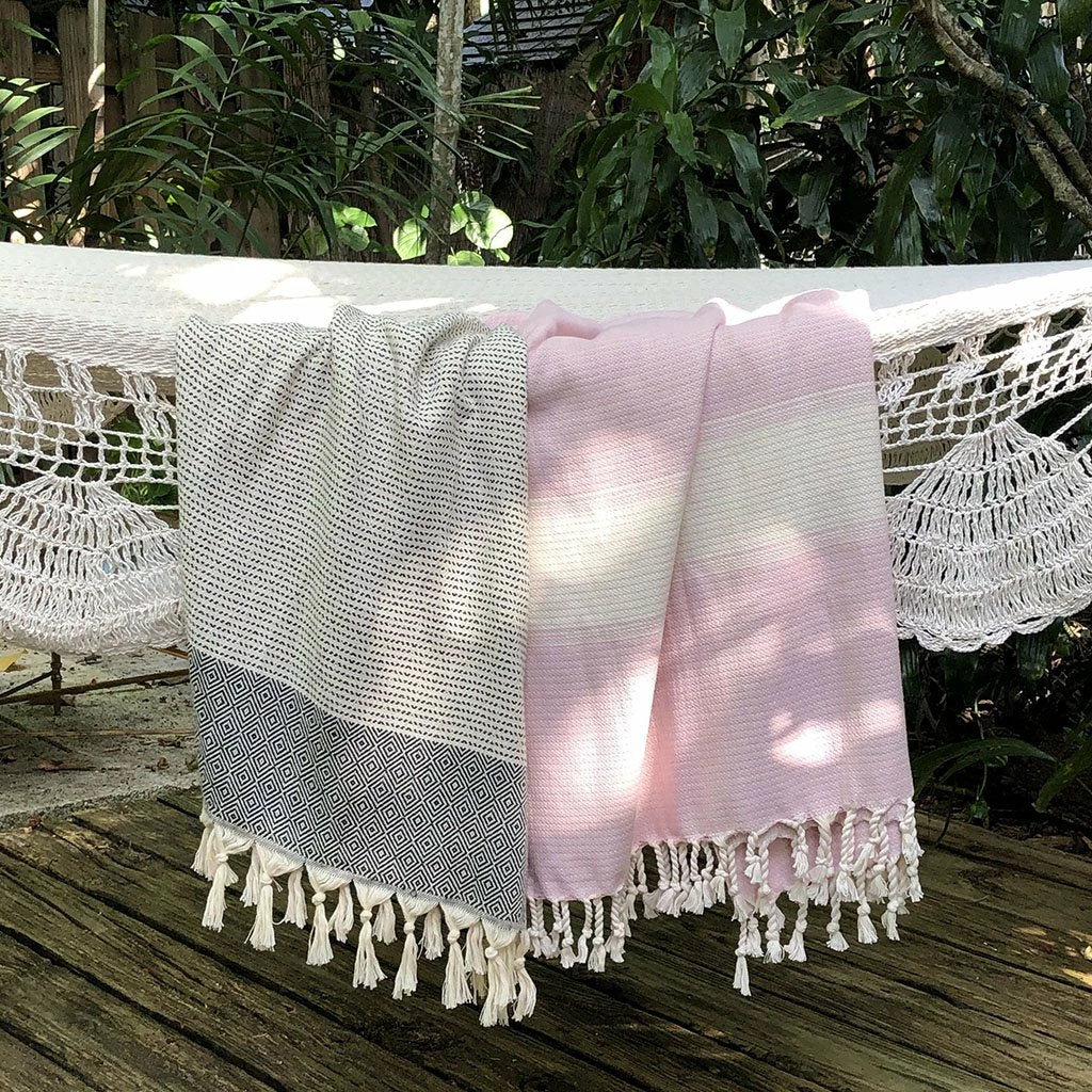 Ariel Diamond Stripe Turkish Towel 7 Ariel Diamond Stripe Turkish Towel