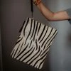 Katydid Grey & Black Zebra Hair On Leather Clutch
